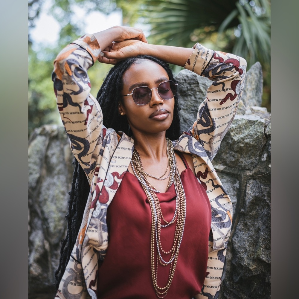 Scotch and soda snake suit — so cool!